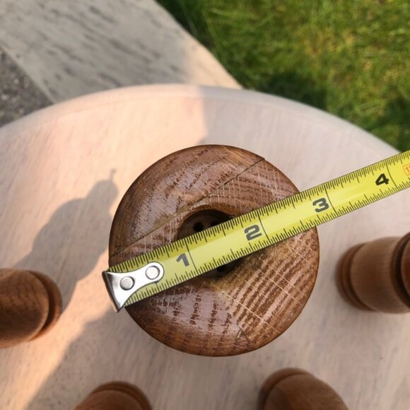 VINTAGE WOOD CANDLESTICKS Set of 5 - Picture 4 of 10